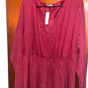 Brand new burgundy sparkly dress 24W